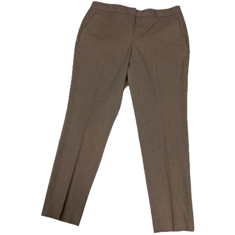 Vince Camuto Dress Pants‎ Brown Flat Front Slim Skinny Leg Zip Fly Women's 10